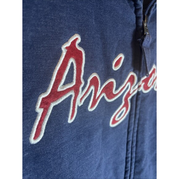 Campus Drive Arizona Wildcats Zip Hoodie Sweatshirt Women Large Blue Embroidered - Picture 7 of 7